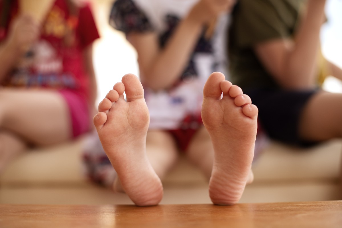 Child heel pain caused by Sever's Disease